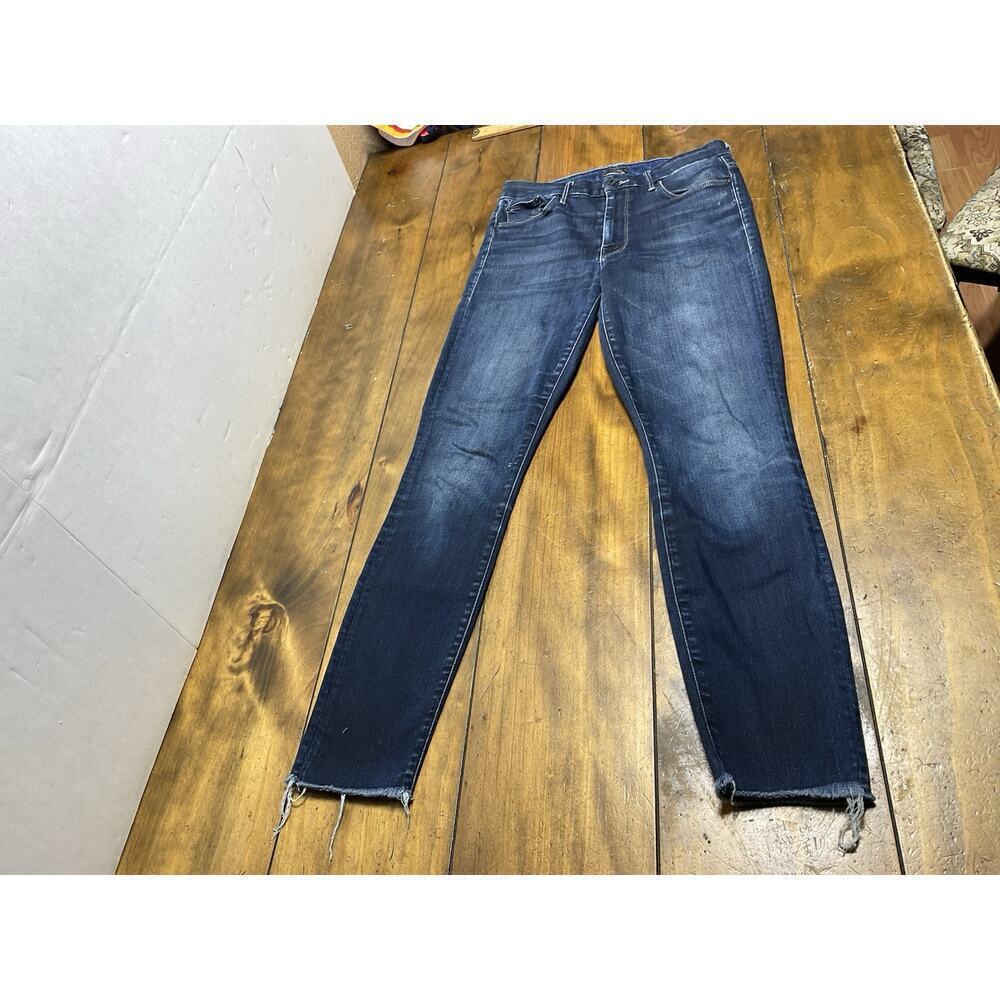 MOTHER HW High Waisted LOOKER Ankle Fray Jeans-Night Owl Size 26